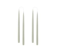 Kunstindustrien® Tapered Candles, Made in Denmark, 42 Colours Available, Dripless & Smokeless Dinner Candles, Candles Long Burning 15 Hours, Unscented Candle Gift Set, 4pcs. 2.2 x 35cm (Light Reseda)