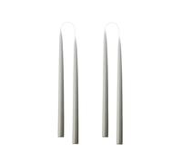 Kunstindustrien® Tapered Candles, Made in Denmark, 42 Colours Available, Dripless & Smokeless Dinner Candles, Solid Candles Long Burning 15 Hours, Unscented Candle Gift Set, 4pcs. 2.2 x 35cm (Grey)