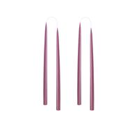 Kunstindustrien® Tapered Candles, Made in Denmark, 42 colours available, Dripless & Smokeless Dinner Candles, Candles long burning 15 hours, Unscented Candle gift set, 4pcs. 2.2 x 35cm (Light Heather)