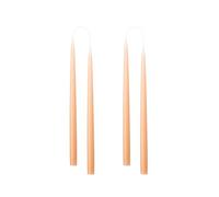 Kunstindustrien® Tapered Candles, Made in Denmark, 42 Colours Available, Dripless & Smokeless Dinner Candles, Solid Candles Long Burning 15 Hours, Unscented Candle Gift Set, 4pcs. 2.2 x 35cm (Peach)