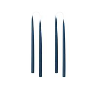 Kunstindustrien® Tapered Candles, Made in Denmark, 42 Colours Available, Dripless & Smokeless Dinner Candles, Candles Long Burning 15 Hours, Unscented Candle Gift Set, 4pcs. 2.2 x 35cm (Marine Blue)