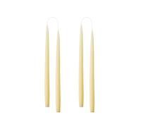 Kunstindustrien® Tapered Candles, Made in Denmark, 42 Colours Available, Dripless & Smokeless Dinner Candles, Solid Candles Long Burning 15 Hours, Unscented Candle Gift Set, 4pcs. 2.2 x 35cm (Ivory)