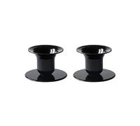 Kunstindustrien®, The Bell Candle Holders, 16 colours available, Minimalistic Candlestick Holders made from iron, Taper Candle Holder for Candles with diameter 21-23mm, 2 pack (Black)