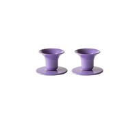 Kunstindustrien®, The Bell Candle Holders, 16 colours available, Minimalistic Candlestick Holders made from iron, Taper Candle Holder for Candles with diameter 21-23mm, 2 pack (Purple)