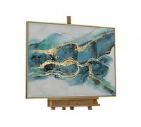 KunstLoft® Acrylic painting 'Turquoise Magic' | Handpainted 40x31inches