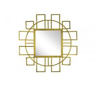 KunstLoft® Metal wall mirror 'Fast Forward' | handmade 35x35x1inches