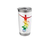 Kunstrad Artistic Cycling Colourful Rainbow Stainless Steel Insulated Tumbler