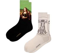Kunstsokken Art Socks - Da Vinci 2-pack - Leonardo da Vinci - gifts for artists stocking presents novelty socks christmas stocking fillers women sock gift set