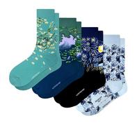 Kunstsokken Art Socks - Flowers & Harmony 4-pack - Van Ggh, Monet - gifts for artists stocking presents novelty socks christmas stocking fillers women sock gift set
