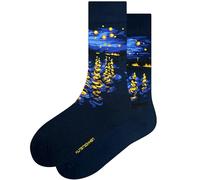 Kunstsokken Art Socks - Starry Night over the Rhône - Vincent van G - gifts for artists stocking presents novelty socks christmas stocking fillers women sock gift set