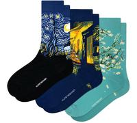 Kunstsokken Art Socks - Vincent van Ggh 3-pack - gifts for artists stocking presents novelty socks christmas stocking fillers women sock gift set