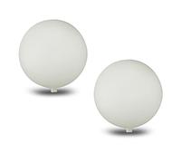 Kunststoff Kugel Plastic, Nozzle for Round Rod, Diameter 8 mm, Garden Ball, matt White, Smooth and Durable, Pack of 2, Ø 12 cm-2 Stück