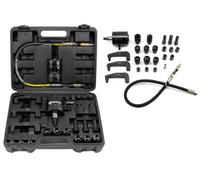 Kuntech Pneumatic Injector Puller Set, 5-8 Bar Air Vibration Diesel Fuel Injector Removal Tool Set of 25 with Extractor Hammer, 19 Adapters, Extension Hose, UK and JP Connectors