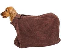 Kuntemaoyi Dog Bathrobe Towel & Sleeping Bag - Lightweight & Portable for Outdoor Hiking, Travelling & Camping (Brown-S)
