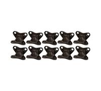 Kuntesetty 10 Pieces Butterfly Corner Code Removable Corner Brace L Bracket Connector for Shelves Cabinets Furniture Leg, Bronze