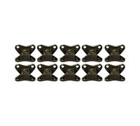 Kuntesetty 10 Pieces Butterfly Corner Code Removable Corner Brace L Bracket Connector for Shelves Cabinets Furniture Leg, Copper