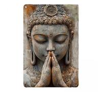 Kuntesetty 2X Buddha Wall Plaque, 2D, Flat, Accessory for Cafe, Office, Bedroom