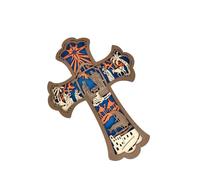 Kuntesetty Cross Hanging Pendant Wooden Ornament Christmas Hanging Decor Party Supplies for Window