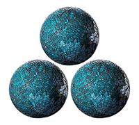 Kuntesetty Decorative Mosaic Spheres Set for Home Ornaments 3.15inch, Blue 3Pcs