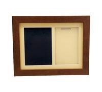 Kuntesetty Medal Display Box for Photos 7x9inch Stand for Runners Memory Holder, Tea Color Frame