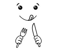 Kuntesetty Wall Decal PVC Yummy Face Fridge Sticker for Bar Background Home Decoration