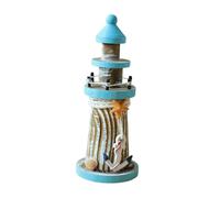 Kuntesetty Wooden Lighthouse Ornament Table Decor 19 cm Retro Design Beach Themed Decoration for Gift Children Room Cabinet Cafe Dorm, Anchor