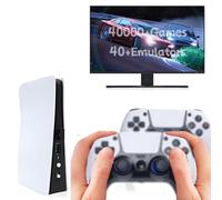 KUNTLEY Wireless Retro Game Console Nostalgia Plug and Play Video Game Console 4k,40000+ Video Games 128GB Built in 40+Emulators Console,2.4G Wireless Controllers