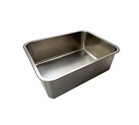 KUNWU Stainless Steel Pan Box, Corrosion Resistant Easy Clean No Residue Build Up Never Absorbs Odor Durable Pan (8" Deep, XL (24"x16"))