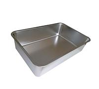 KUNWU SUS304 Stainless Steel Food Grade 6" Deep Extra Large Cat Litter Box Corrosion Resistant Durable Pan 23.5" x 15.5" x 6"