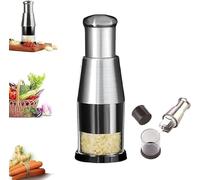 Kunya Vegetable Chopper Manually Chopping Manual Press Cutting Kitchen Rapid Crumble Multi Purpose Pressing Ginger Garlic Crusher Stainless Steel Cutter Hand Food Chopper for Home Use