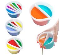 Kunyeah Split Cup for Paint Pouring, Fluid Art Acrylic Paint Pour Silicone Cup Resin Pouring DIY Making Painting Tools Drawing Accessories with Dividers