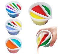Kunyeah Split Cup for Paint Pouring, Fluid Art Acrylic Paint Pour Silicone Cup Resin Pouring DIY Making Painting Tools Drawing Accessories with Dividers