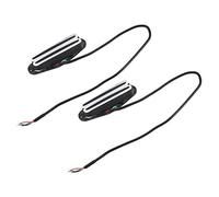 kunyi 2x Hot Rail Humbucker Pickups for ST Tele Strat Electric Guitar, Silver Body with Black Rails