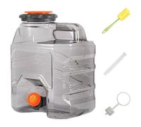 KUNYOS 2.2 Gallon Camping Water Containers in safe PC, Camping Water Carrier with lid for pump installation & dust-proof air valve, Water Tank with Tap for home & camping use (10L,Basic)