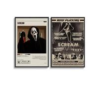 KUNYOS 2 PCS Scream Poster Unframed Horror Movie Posters Canvas Posters 12x18inch(30x45cm) Style-7