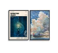 KUNYOS 2 PCS Spirited Away Poster Unframed Classic Anime Poster Canvas Posters 12x18inch(30x45cm) Style-6