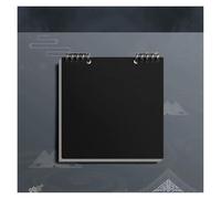 KUNYOS 20 Cm *20cm Square Notebook Substyle Simple Checkered Manual Ledger Student Diary Super Thick Blank Book Journal(Black)