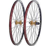 KUNYOS 24In/26In/27.5In/29In Mountain Bike Wheelset Alu Alloy Double Layer Rims Thru-Axle Front And Rear Wheels 32H Disc Brake Hubs for 7-11 Speed Cassette