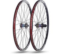 KUNYOS 24In/26In/27.5In/29In Mountain Bike Wheelset Alu Alloy Double Layer Rims Thru-Axle Front And Rear Wheels 32H Disc Brake Hubs for 7-11 Speed Cassette