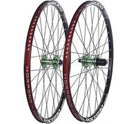 KUNYOS 24In/26In/27.5In/29In Mountain Bike Wheelset Alu Alloy Double Layer Rims Thru-Axle Front And Rear Wheels 32H Disc Brake Hubs for 7-11 Speed Cassette