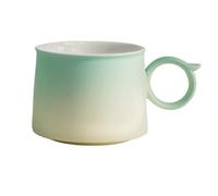 KUNYOS 250ml Ceramic Coffee Cup Set, Stoneware Latte Coffee Cup, Tea Cup, Mugs for Men Women Restaurant Home Office Hot Drinks, Enjoy Your Drink Time(Green,Cup)