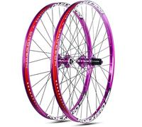 KUNYOS 26/27.5/29 Inch MTB Wheelset Alloy Double Wall Rims Boost Thru Axle Wheelsets with Sealed Bearing Disc Brake Wheelset Fit for 7-11 Speed Cassettes,Purple,27.5inch