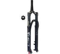 KUNYOS 26'' 27.5'' 29'' Mountain Bike Air Front Fork Cycling Bicycle Suspension Forks Taper Pipe 1-1/2 Travel 120Mm 9Mm QR with Damping,Black A,27.5inch