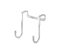 KUNYOS 304 Stainless Steel Hook Free Punching Double S-Shape Kitchen Bathroom Cabinet Door Silvery Type Coat Towel Storage Hanger(3PCS)