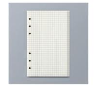KUNYOS 45 Sheets A5 A6 A7 Loose Leaf Notebook Refill Spiral Binder Inner Page Line Blank Craft Grid Inside Paper Stationery(A6 gird)