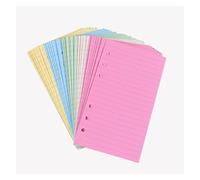 KUNYOS 50 Sheet A5 A6 Loose-leaf Colorful Refill Inner Page Line Blank Grid Inside Paper Stationery(Colorful line,A7)