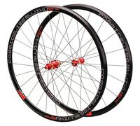 KUNYOS 700C Bicycle Wheel Set for Cassette 7 8 9 10 11 Speed Wheels Road Bicycle Rim Brake V/C Sealed Bearings Quick Release 1585G,Red
