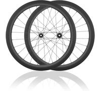 KUNYOS 700C Carbon Fiber Road Bike Wheelset Height 28MM/32MM/35MM/38MM/42MM/45MM/50MM/55MM/60MM/65MM/73MM Thru Axle Center Lock Disc Brake 24H Hubs for 8/9/10/11/12 Speed Cassette,50mm