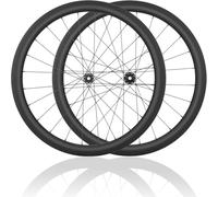 KUNYOS 700C Carbon Fiber Road Bike Wheelset Height 28MM/32MM/35MM/38MM/42MM/45MM/50MM/55MM/60MM/65MM/73MM Thru Axle Center Lock Disc Brake 24H Hubs for 8/9/10/11/12 Speed Cassette,45mm