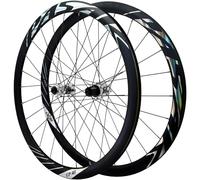 KUNYOS 700C Road Wheelset Disc Brake Thru Axle Double Ply Aluminum Alloy Rims 24H Hub for 8-12 Speed Cassette Bike Wheels,Silver